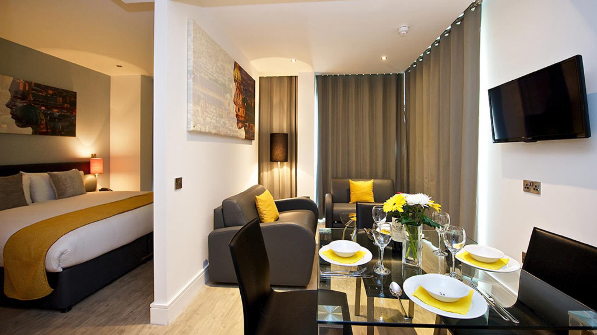 The stylish and modern self catering, serviced apartments at Staycity Aparthotels, Greenwich.