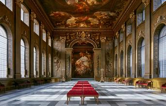 The stunning Painted Hall at the Old Royal Naval College