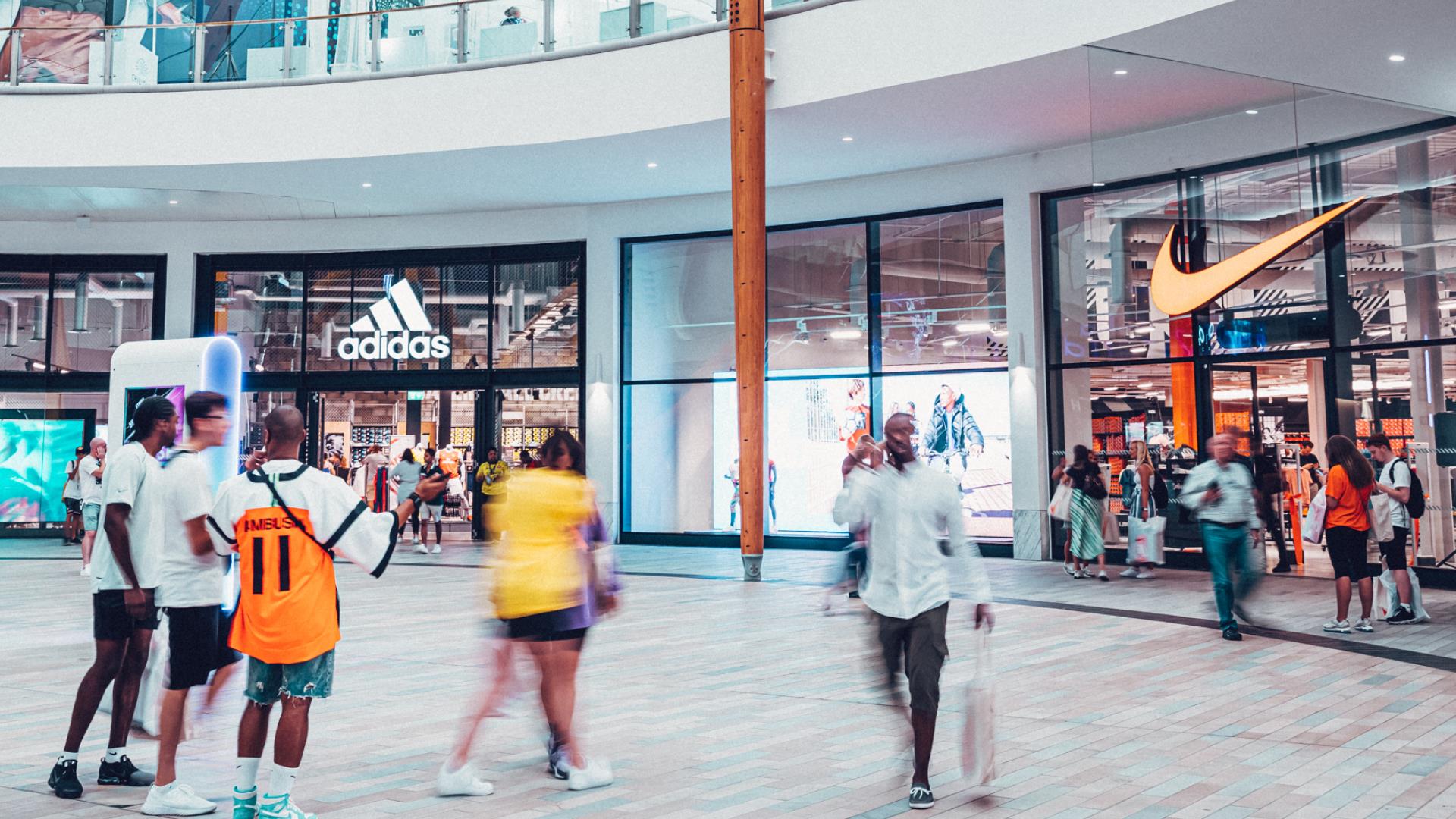 Inside ICON Outlet at The O2 - an outlet shopping centre on Greenwich Peninsula.