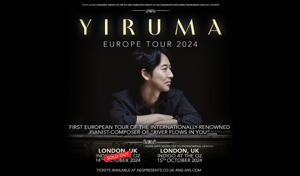 Welcoming South Korean composer and pianist Yiruma as part of his first ever European Tour, for two nights at London's indigo at The O2